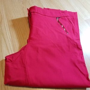 Red dress pants